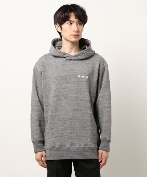 291295=HOMME(ニーキューイチニーキューゴーオム)の「【291295=HOMME 】 サイロ杢スラブ裏毛 パーカー(パーカー・メンズ・ブラック/ネイビー/杢グレー・3/4)」の2枚目の写真