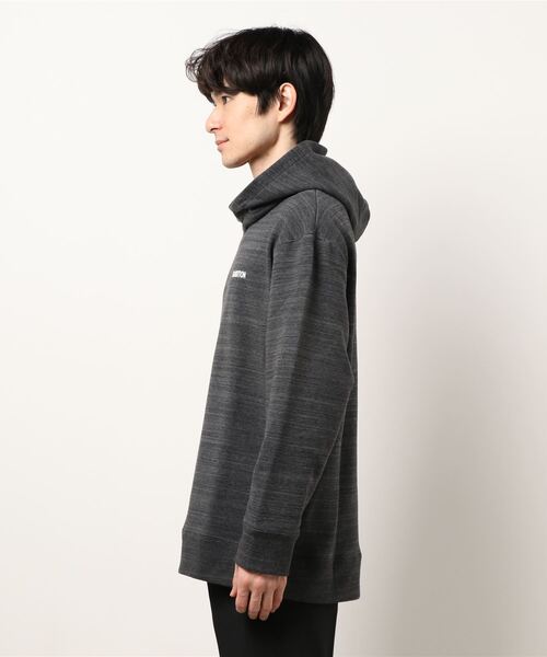 291295=HOMME(ニーキューイチニーキューゴーオム)の「【291295=HOMME 】 サイロ杢スラブ裏毛 パーカー(パーカー・メンズ・ブラック/ネイビー/杢グレー・3/4)」の5枚目の写真