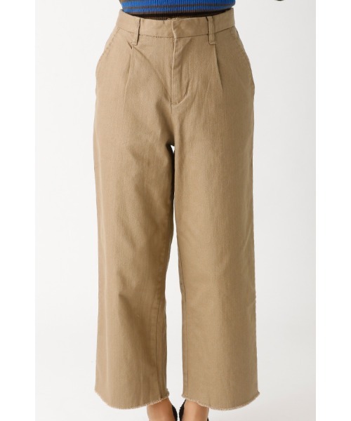 ElegChic（エレグシック）の「カットオフストレッチワイドパンツ（チノパンツ・レディース・ブラック/ベージュ/カーキ・4L/M/XL/L/XXL）」の21枚目の写真