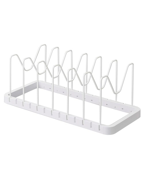 212 KITCHEN STORE（トゥワントゥキッチンストア）の「シンク下伸縮鍋蓋&フライパンスタンド WH 山崎実業 ＜tower タワー＞（キッチン収納・レディース・その他・00）」の3枚目の写真