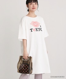 earth music&ecology | KISS TOKYO チュニックTシャツ ＊(Tシャツ/カットソー)
