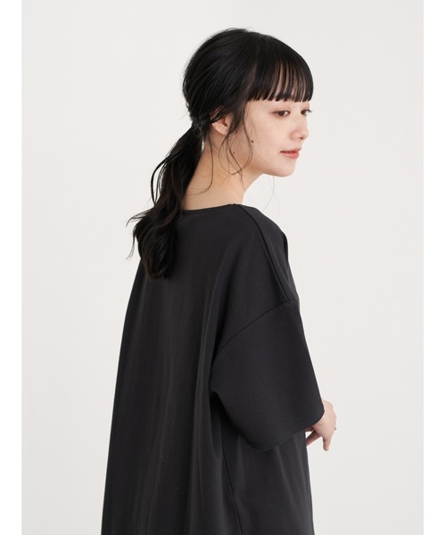 earth music&ecology（アースミュージックアンドエコロジー）の「KISS TOKYO チュニックTシャツ ＊（Tシャツ/カットソー・レディース・ホワイト/ブラック・FREE）」の9枚目の写真