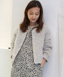 EDIT. FOR LULU | ◆アルパカシャギー ショートジャケット(ノーカラージャケット)