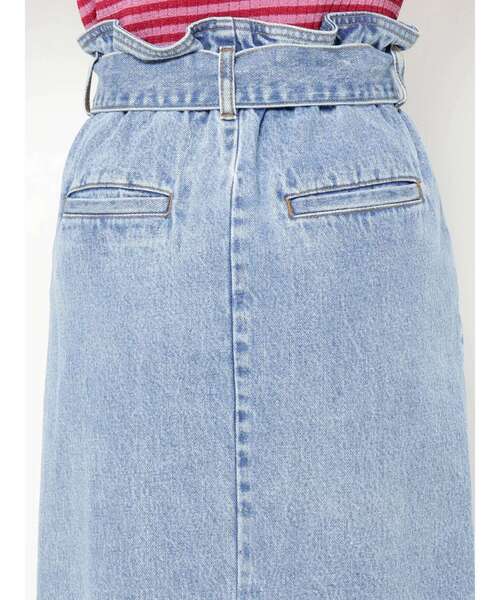 jouetie（ジュエティ）の「カラーステッチスリットスカート（デニムスカート・レディース・ライトブルー/ブラック・MEDIUM）」の9枚目の写真