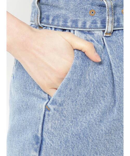 jouetie（ジュエティ）の「カラーステッチスリットスカート（デニムスカート・レディース・ライトブルー/ブラック・MEDIUM）」の16枚目の写真