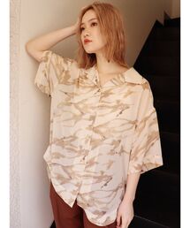 MURUA | ハーフスリーブシアーシャツ(シャツ/ブラウス)