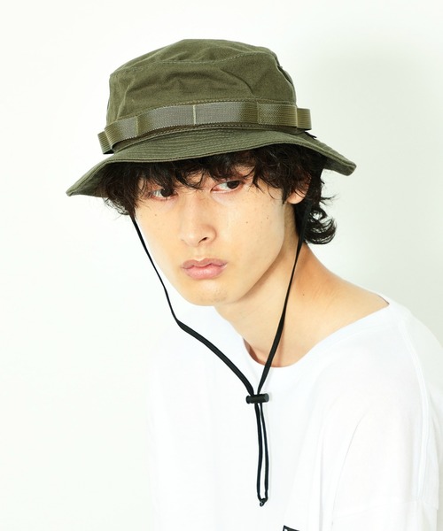 Alpha Industries(アルファインダストリーズ)の「サファリ アドベンチャーハット(ハット・メンズ・ブラック/オリーブ/ウッドランド/ブラウン系カモフラージュ・FREE)」の3枚目の写真