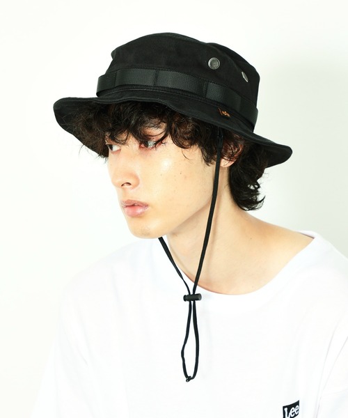 Alpha Industries(アルファインダストリーズ)の「サファリ アドベンチャーハット(ハット・メンズ・ブラック/オリーブ/ウッドランド/ブラウン系カモフラージュ・FREE)」の2枚目の写真