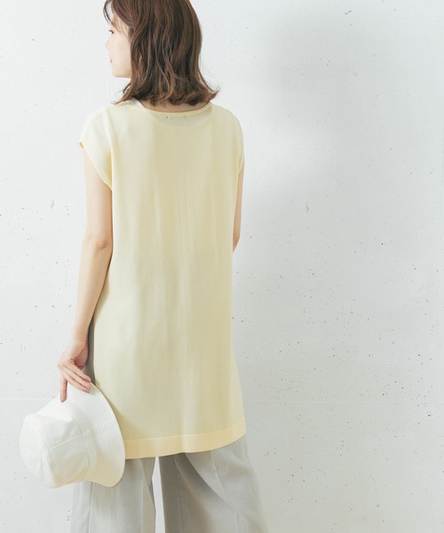 URBAN RESEARCH ROSSO WOMEN(アーバンリサーチ ロッソ)の「チュニックニットベスト(ニット/セーター・レディース・アイボリー/ダークブラウン/ホワイト系その他・FREE)」の7枚目の写真