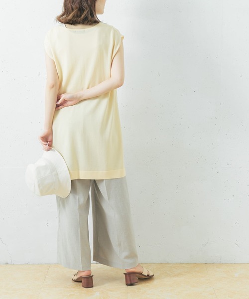 URBAN RESEARCH ROSSO WOMEN(アーバンリサーチ ロッソ)の「チュニックニットベスト(ニット/セーター・レディース・アイボリー/ダークブラウン/ホワイト系その他・FREE)」の10枚目の写真