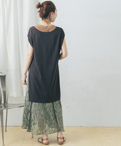 URBAN RESEARCH ROSSO WOMEN(アーバンリサーチ ロッソ)の「チュニックニットベスト(ニット/セーター・レディース・アイボリー/ダークブラウン/ホワイト系その他・FREE)」の15枚目の写真