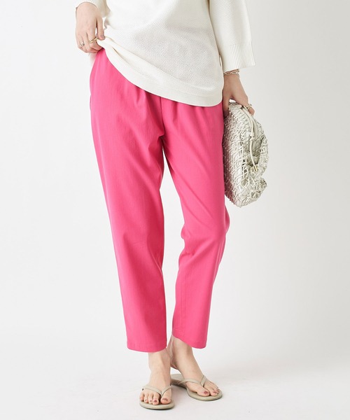 RIVE DROITE（リヴドロワ）の「楽して美脚が叶う　リネンmixストレッチドロストパンツ（その他パンツ・レディース・ベージュ/ピンク/グリーン・36/38）」の3枚目の写真
