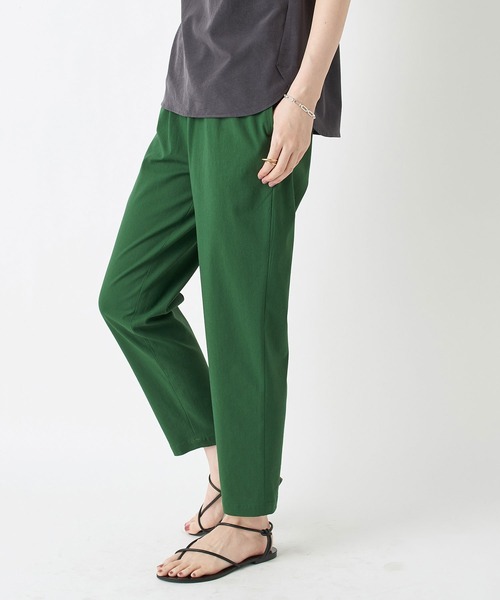 RIVE DROITE（リヴドロワ）の「楽して美脚が叶う　リネンmixストレッチドロストパンツ（その他パンツ・レディース・ベージュ/ピンク/グリーン・36/38）」の2枚目の写真