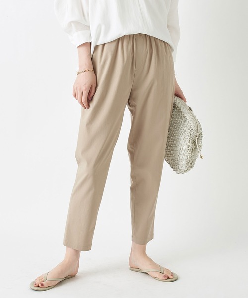 RIVE DROITE（リヴドロワ）の「楽して美脚が叶う　リネンmixストレッチドロストパンツ（その他パンツ・レディース・ベージュ/ピンク/グリーン・36/38）」の4枚目の写真