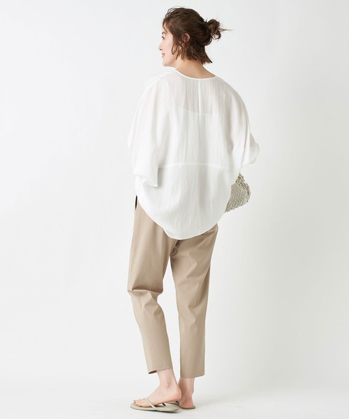 RIVE DROITE（リヴドロワ）の「楽して美脚が叶う　リネンmixストレッチドロストパンツ（その他パンツ・レディース・ベージュ/ピンク/グリーン・36/38）」の9枚目の写真