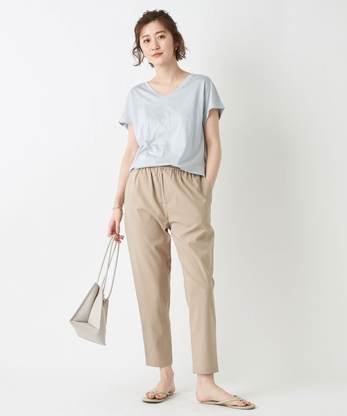 RIVE DROITE（リヴドロワ）の「楽して美脚が叶う　リネンmixストレッチドロストパンツ（その他パンツ・レディース・ベージュ/ピンク/グリーン・36/38）」の10枚目の写真