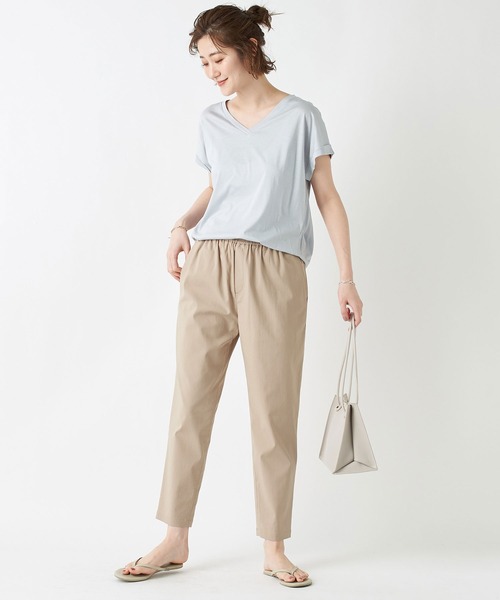 RIVE DROITE（リヴドロワ）の「楽して美脚が叶う　リネンmixストレッチドロストパンツ（その他パンツ・レディース・ベージュ/ピンク/グリーン・36/38）」の11枚目の写真