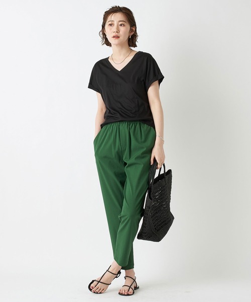 RIVE DROITE（リヴドロワ）の「楽して美脚が叶う　リネンmixストレッチドロストパンツ（その他パンツ・レディース・ベージュ/ピンク/グリーン・36/38）」の19枚目の写真