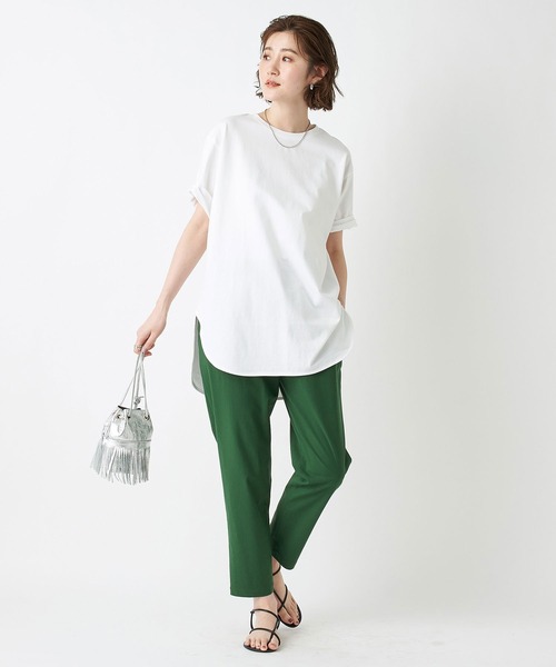 RIVE DROITE（リヴドロワ）の「楽して美脚が叶う　リネンmixストレッチドロストパンツ（その他パンツ・レディース・ベージュ/ピンク/グリーン・36/38）」の21枚目の写真