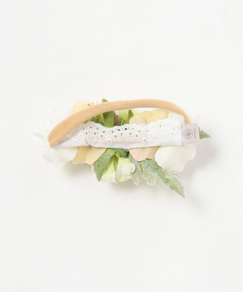 こども ビームス（コドモビームス）の「lusikka / ミニフラワーヘアバンド（ヘアバンド・キッズ・オフホワイト/バイオレット/ライトブルー・ONE SIZE）」の4枚目の写真