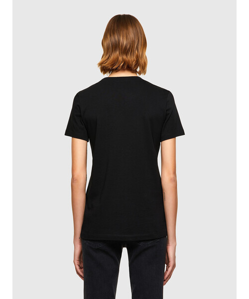 DIESEL（ディーゼル）の「レディース サステナブル Tシャツ トップス カットソ－ ミニマムフィット（Tシャツ/カットソー・レディース・ホワイト/ブラック・MEDIUM/X-SMALL/SMALL/LARGE）」の7枚目の写真