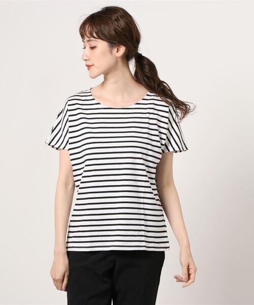 100% ORGANIC COTTON(100パーセントオーガニックコットン)の「ドルマンスリーブ 半袖Tシャツ(Tシャツ/カットソー・レディース・ブラック/カーキ/ホワイト/ベージュ/ブラウン・M/L)」の20枚目の写真