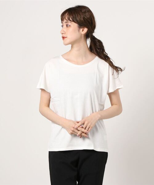100% ORGANIC COTTON(100パーセントオーガニックコットン)の「ドルマンスリーブ 半袖Tシャツ(Tシャツ/カットソー・レディース・ブラック/カーキ/ホワイト/ベージュ/ブラウン・M/L)」の21枚目の写真