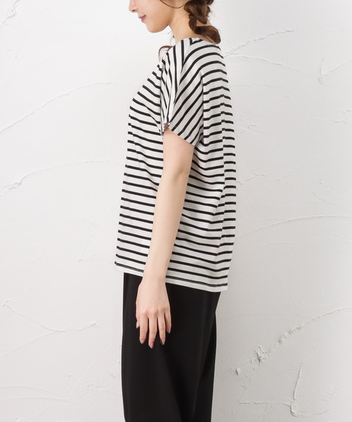 100% ORGANIC COTTON(100パーセントオーガニックコットン)の「ドルマンスリーブ 半袖Tシャツ(Tシャツ/カットソー・レディース・ブラック/カーキ/ホワイト/ベージュ/ブラウン・M/L)」の11枚目の写真