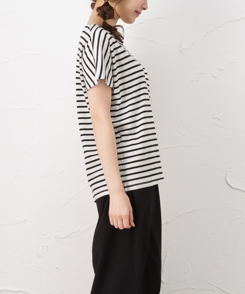 100% ORGANIC COTTON(100パーセントオーガニックコットン)の「ドルマンスリーブ 半袖Tシャツ(Tシャツ/カットソー・レディース・ブラック/カーキ/ホワイト/ベージュ/ブラウン・M/L)」の12枚目の写真