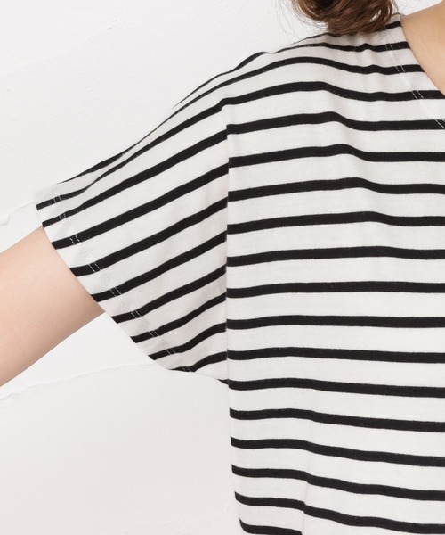 100% ORGANIC COTTON(100パーセントオーガニックコットン)の「ドルマンスリーブ 半袖Tシャツ(Tシャツ/カットソー・レディース・ブラック/カーキ/ホワイト/ベージュ/ブラウン・M/L)」の15枚目の写真
