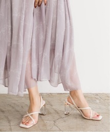 クリアヒールクロスベルトサンダル