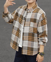 Girly Doll（ガーリードール）の「ドロップショルダーチェックシャツ（シャツ/ブラウス）」