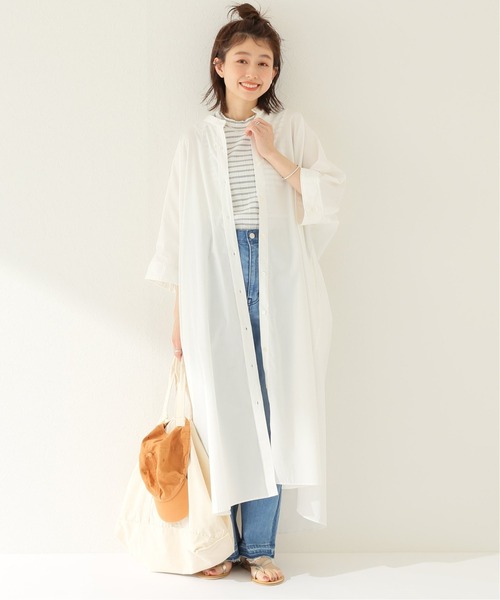 JOURNAL STANDARD relume（ジャーナルスタンダード　レリューム）の「コットンポンチョシャツワンピース◆（シャツワンピース・レディース・ブラック/ホワイト/カーキ・FREE）」の13枚目の写真