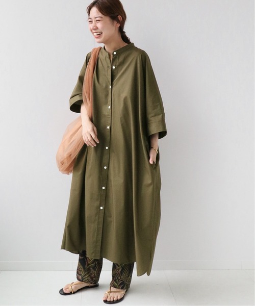 JOURNAL STANDARD relume（ジャーナルスタンダード　レリューム）の「コットンポンチョシャツワンピース◆（シャツワンピース・レディース・ブラック/ホワイト/カーキ・FREE）」の20枚目の写真