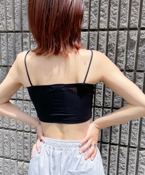 セール】カップ付きシームレスブラトップ（キャミソール）｜at12:03
