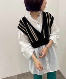 apres jour mignon | ストライプ２ＷＡＹビスチェ【ZOZOTOWN限定アイテム】(ベスト)