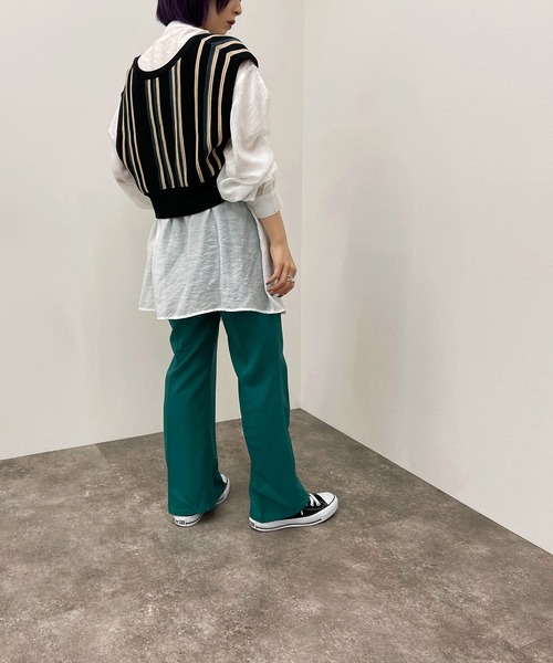 apres jour mignon（アプレジュールミニョン）の「ストライプ２ＷＡＹビスチェ【ZOZOTOWN限定アイテム】（ベスト・レディース・アイボリー/ダークブルー/ブラック系その他・X-LARGE/フリー）」の21枚目の写真