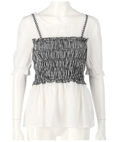 CHILLE（チル）の「シャーリングビスチェドッキングブラウス（シャツ/ブラウス・レディース・ブラック/その他・FREE）」の11枚目の写真