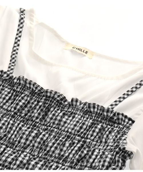 CHILLE（チル）の「シャーリングビスチェドッキングブラウス（シャツ/ブラウス・レディース・ブラック/その他・FREE）」の13枚目の写真