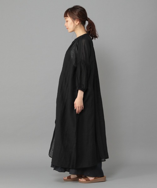 studio CLIP（スタディオクリップ）の「《Natural by studio CLIP》ラミーワッシャーワンピース（ワンピース・レディース・レッド/オフホワイト/ブラック・FREE）」の7枚目の写真