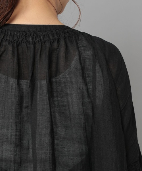 studio CLIP（スタディオクリップ）の「《Natural by studio CLIP》ラミーワッシャーワンピース（ワンピース・レディース・レッド/オフホワイト/ブラック・FREE）」の13枚目の写真