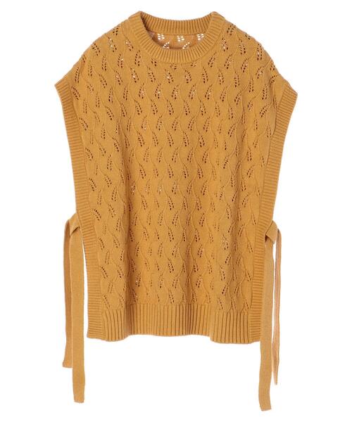 armonia(アルモニーア)の「armonia・サイドリボンニットベスト*(ベスト・レディース・チャコールグレー/ベージュ/マスタード・FREE)」の7枚目の写真