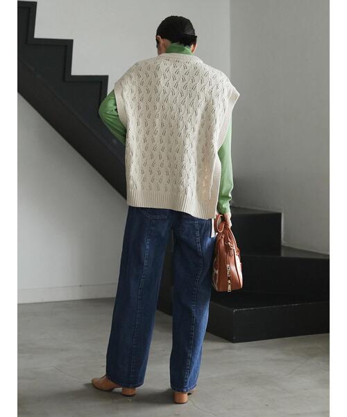 armonia(アルモニーア)の「armonia・サイドリボンニットベスト*(ベスト・レディース・チャコールグレー/ベージュ/マスタード・FREE)」の9枚目の写真