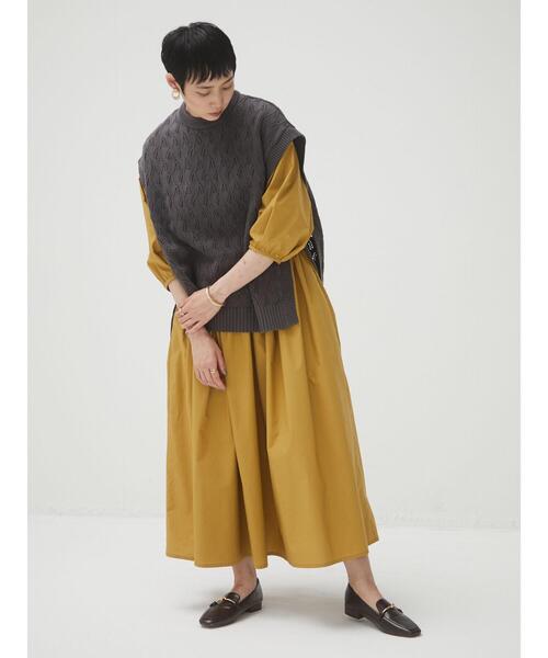 armonia(アルモニーア)の「armonia・サイドリボンニットベスト*(ベスト・レディース・チャコールグレー/ベージュ/マスタード・FREE)」の12枚目の写真