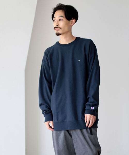 Champion（チャンピオン）の「Champion × BEAMS / 別注 Long Sleeve T-shirt（Tシャツ/カットソー・メンズ・ホワイト/ブラック/ネイビー・SMALL/MEDIUM/LARGE）」の3枚目の写真