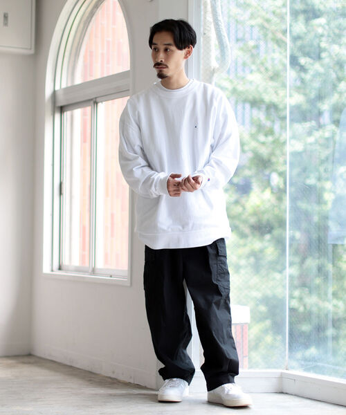 Champion（チャンピオン）の「Champion × BEAMS / 別注 Long Sleeve T-shirt（Tシャツ/カットソー・メンズ・ホワイト/ブラック/ネイビー・SMALL/MEDIUM/LARGE）」の5枚目の写真