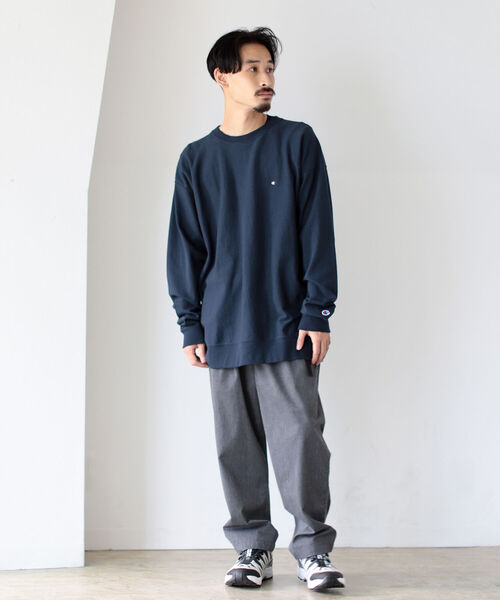 Champion（チャンピオン）の「Champion × BEAMS / 別注 Long Sleeve T-shirt（Tシャツ/カットソー・メンズ・ホワイト/ブラック/ネイビー・SMALL/MEDIUM/LARGE）」の8枚目の写真