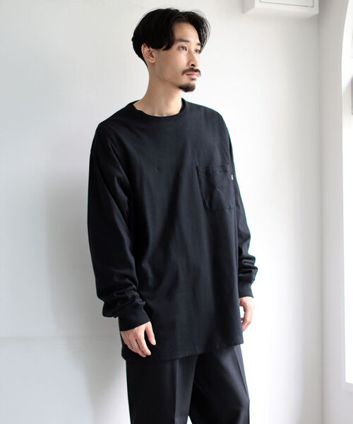 Champion（チャンピオン）の「Champion × BEAMS / 別注 Long Sleeve T-shirt（Tシャツ/カットソー・メンズ・ホワイト/ブラック/ネイビー・SMALL/MEDIUM/LARGE）」の12枚目の写真