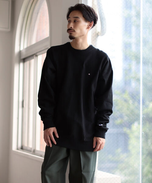 Champion（チャンピオン）の「Champion × BEAMS / 別注 Long Sleeve T-shirt（Tシャツ/カットソー・メンズ・ホワイト/ブラック/ネイビー・SMALL/MEDIUM/LARGE）」の13枚目の写真
