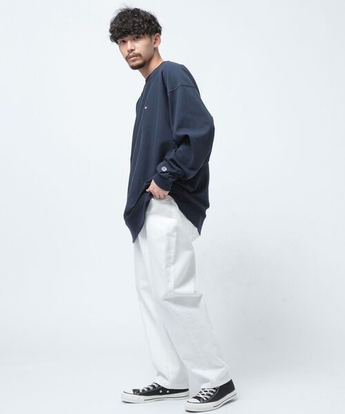 Champion（チャンピオン）の「Champion × BEAMS / 別注 Long Sleeve T-shirt（Tシャツ/カットソー・メンズ・ホワイト/ブラック/ネイビー・SMALL/MEDIUM/LARGE）」の20枚目の写真